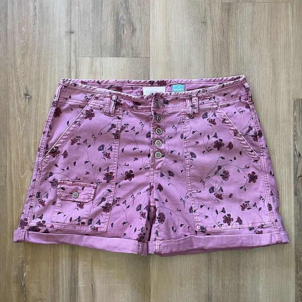 Anthropologie The Wanderer Floral High-Waist Shorts